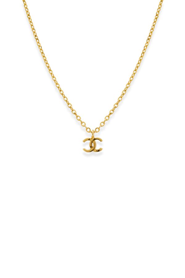 Chanel Gold Logo Necklace